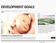 Tablet Screenshot of developmentgoals.org