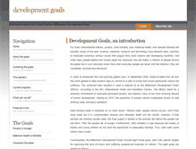 Tablet Screenshot of developmentgoals.com